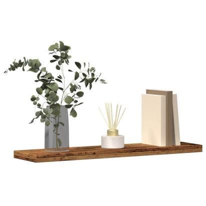 Rafturi perete 4 buc., lemn vechi, 40x10x1,5 cm, lemn prelucrat GartenMobel Dekor
