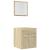 Set mobilier de baie, 2 piese, stejar sonoma, lemn prelucrat GartenMobel Dekor