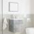 Set mobilier de baie, 2 piese, gri beton, lemn compozit GartenMobel Dekor