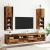 Comode TV cu lumini LED, 2 buc., lemn vechi, 30,5x30x102 cm GartenMobel Dekor