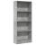 Bibliotecă, gri beton, 60x24x143 cm, lemn prelucrat GartenMobel Dekor