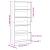 Bibliotecă, alb, 80x24x176 cm, lemn prelucrat GartenMobel Dekor