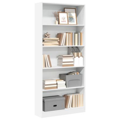 Bibliotecă, alb, 80x24x176 cm, lemn prelucrat GartenMobel Dekor
