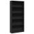 Bibliotecă, negru, 80x24x176 cm, lemn prelucrat GartenMobel Dekor