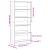 Bibliotecă, negru, 80x24x176 cm, lemn prelucrat GartenMobel Dekor