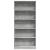 Bibliotecă, gri beton, 80x24x176 cm, lemn prelucrat GartenMobel Dekor
