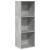 Bibliotecă, gri beton, 40x30x114 cm, lemn prelucrat GartenMobel Dekor
