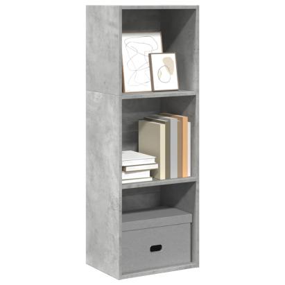 Bibliotecă, gri beton, 40x30x114 cm, lemn prelucrat GartenMobel Dekor