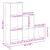 Bibliotecă/separator cameră 3 niveluri , alb, 99x29x99 cm, lemn GartenMobel Dekor