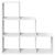 Bibliotecă/separator cameră 3 niveluri , alb, 99x29x99 cm, lemn GartenMobel Dekor