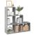 Bibliotecă/separator cameră 3 niveluri , gri, 99x29x99 cm lemn GartenMobel Dekor