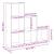 Bibliotecă/separator cameră 3 niveluri , gri, 99x29x99 cm lemn GartenMobel Dekor