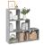 Bibliotecă/separator, 3 niveluri  gri sonoma 99x29x99 cm lemn GartenMobel Dekor