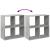 Bibliotecă/separator cameră gri beton 69,5x29x69,5 cm lemn GartenMobel Dekor