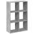 Bibliotecă/separator cameră gri beton 69,5x29x103,5 cm lemn GartenMobel Dekor