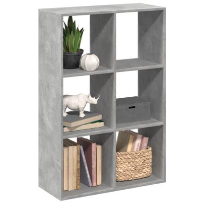 Bibliotecă/separator cameră gri beton 69,5x29x103,5 cm lemn GartenMobel Dekor