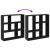 Bibliotecă/separator cameră negru 102x29x103,5 cm lemn GartenMobel Dekor