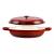 Cratita din fontă emailată cu capac 27 cm, Roșu Handy KitchenServ