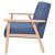 Canapea cu 2 locuri, albastru, material textil GartenMobel Dekor