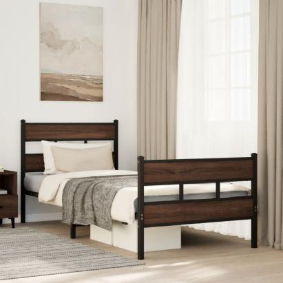 Cadru de pat fără saltea, cu tăblie de cap/picioare, 75x190 cm GartenMobel Dekor