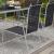 Set mobilier gradina/terasa, otel, blat sticla securizata, negru si argintiu, 1 masa, 6 scaune, Twist GartenVIP DiyLine