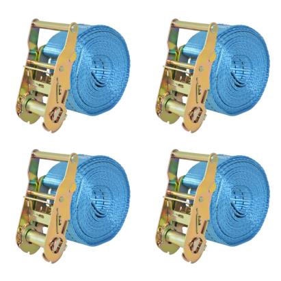 Chingi fixare cu clichet, 4 buc, albastru, 2 tone, 6 m x 38 mm GartenMobel Dekor