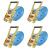 Chingi fixare cu clichet, 4 buc, 4 tone, 8 m x 50 mm, albastru GartenMobel Dekor