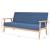 Canapea cu 3 locuri, albastru, material textil GartenMobel Dekor