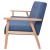 Canapea cu 3 locuri, albastru, material textil GartenMobel Dekor