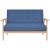 Set cu canapele, 2 piese, material textil, albastru GartenMobel Dekor