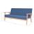 Set de canapele, 3 piese, albastru, material textil GartenMobel Dekor