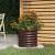 Jardinieră grădină maro 40x40x36 cm oțel vopsit electrostatic GartenMobel Dekor
