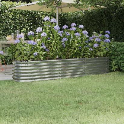 Strat înălțat grădină 224x40x36 cm oțel vopsit electrostatic GartenMobel Dekor
