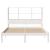 Pat cu bibliotecă fără saltea, alb, 160x200 cm, lemn masiv pin GartenMobel Dekor