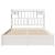 Pat cu bibliotecă fără saltea, alb, 150x200 cm, lemn masiv pin GartenMobel Dekor