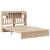 Pat cu bibliotecă fără saltea, 160x200 cm, lemn masiv de pin GartenMobel Dekor