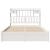 Pat cu bibliotecă fără saltea, alb, 160x200 cm, lemn masiv pin GartenMobel Dekor