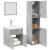Set mobilier de baie, 3 piese, gri beton, lemn compozit GartenMobel Dekor