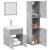 Set mobilier de baie, 4 piese, gri beton, lemn compozit GartenMobel Dekor