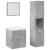 Set mobilier de baie, 4 piese, gri beton, lemn compozit GartenMobel Dekor