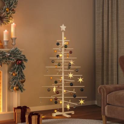 Brad de Crăciun din lemn decorativ, 150 cm, lemn de pin masiv GartenMobel Dekor