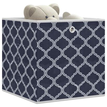 Cutii depozit pliabile 10buc albastru 32x32x32cm textil nețesut GartenMobel Dekor