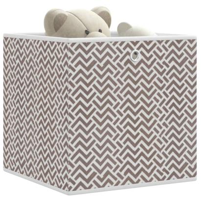 Cutii depozitare pliabile 4 buc maro 32x32x32cm textil nețesut GartenMobel Dekor