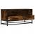 Dulap TV stejar fumuriu, 80x34,5x40 cm, lemn prelucrat și metal GartenMobel Dekor