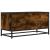 Dulap TV stejar fumuriu, 80x34,5x40 cm, lemn prelucrat și metal GartenMobel Dekor