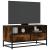 Dulap TV stejar fumuriu, 80x34,5x40 cm, lemn prelucrat și metal GartenMobel Dekor