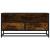 Dulap TV stejar fumuriu, 80x34,5x40 cm, lemn prelucrat și metal GartenMobel Dekor