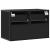 Dulap TV, negru, 60x31x39,5 cm, lemn prelucrat și metal GartenMobel Dekor