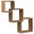 Rafturi cub perete stejar artizanal 68x15x68 cm, lemn prelucrat GartenMobel Dekor