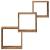 Rafturi cub perete stejar artizanal 68x15x68 cm, lemn prelucrat GartenMobel Dekor